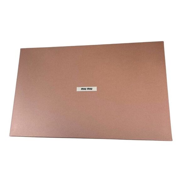 Miu Miu Designer Cloths Box Scarf Blanket Purse Gift 16x10x3 Pink  Empty Flat - Picture 2 of 10